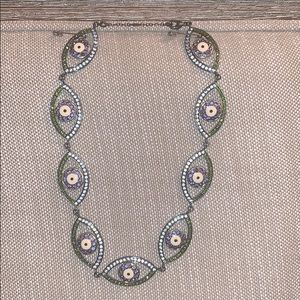 Evil eye statement necklace